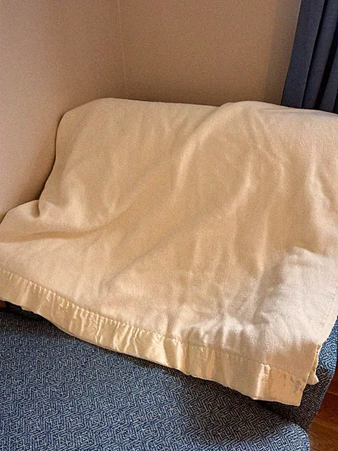 Fieldcrest Touch Of Class Ivory Satin Edge Blanket, 72”x89”