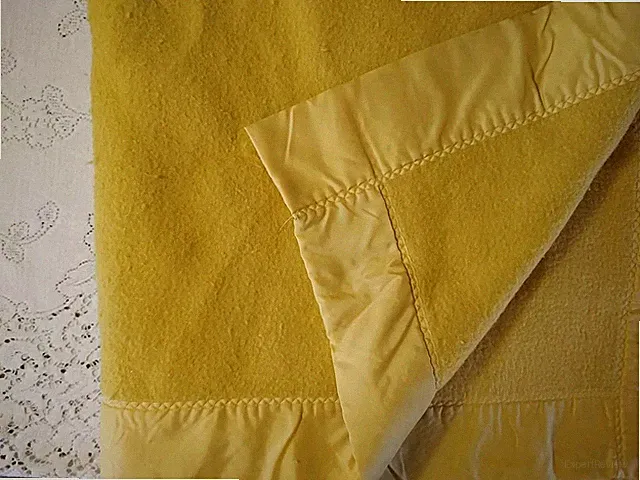 Satin Trim Acrylic Blanket Harvest Yellow Gold Mustard 91"x105" Touch of Class??