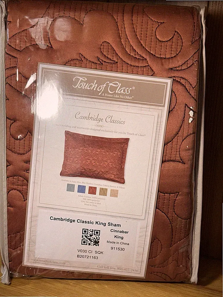 Touch of Class Luxury Bedding Collection 1 KING Sham Pillow Case - Cinnabar NEW